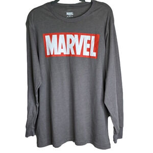 MARVEL long sleeve tee shirt, gray, size XL